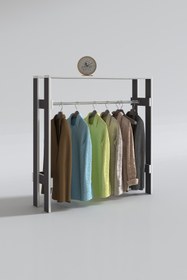 Resim Kenzlife Giysi Dolabı Casim 100*100*25 Gri Askılık Ayakkabılık 