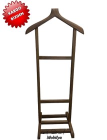 Resim Ahşap Tekli Dilsiz Uşak Elbise Askılık N11.17 