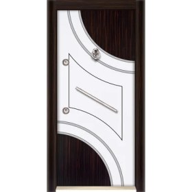 Resim Tezwood 3569 Ahşap Kaplama Çelik Kapı, Kaplama Daire Kapısı 