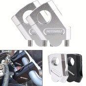 Resim Yamaha ve BMW Motosikletler için 2 adet 22mm 28mm Motokros Direksiyon Kolu Yükseltici Kelepçe Uzatma Adaptörü Montaj Pit Bike Evrensel 
