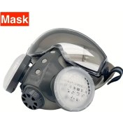 Resim Willowhaven Tekrar Kullanılabilir Tam Yüz Gaz Maskesi Toz Boya Kaynak Koruma 