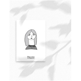 Resim Kadın İllüstrasyon Baskılı A3 Duvar Posteri-3-2539 