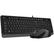 Resim A4 Tech F1010 Q Usb Gri Tr Mm Klavye+optik Mouse 