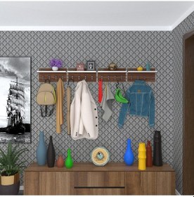 Resim Kenzlife Elbise Askılığı Karayemiş4 Cvz 26 152 12 Vestiyer Portmanto Askı Askılık 16 Adet Askı Ahşap 