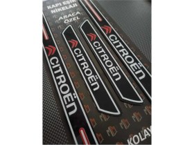 Resim Aksefuar Lazer Citroen Ds7 Piano Black Kapı Eşiği 4'lü Set 