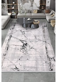 Resim Youdayhomecollection Roxstone-gri/siyah - Salon , Oturma Odası Ve Koridor Halısı-robot Süpürge Uyumlu-kolay Temizlenebilir - 120x120 Çok Renkli 