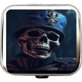 Resim Dashanshop Lxjh156 Kafatası Tasarımlı Otomatik Kapaklı Taşınabilir Araç Küllüğü Ve Sigaretlik 