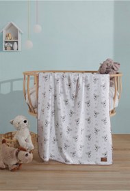 Resim MCN Tekstil 90 x 110 Polar Baskılı Bebek Battaniyesi 85x110 Cm Tek Ebat Hayvan Desenli Turuncu 0 - 0.99 Kg Hipo 