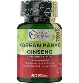 Resim Natures Supreme Korean Panax Ginseng 60 Kapsül Aromasiz 