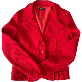 Resim Kırmızı %100 Yün Blazer - M 