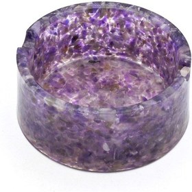 Resim Hakiki Doğal Ametist Taşlı Orgonit Küllük 127 Gram 