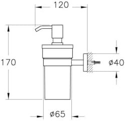 Resim VitrA Base 200 A44107 Sıvı Sabunluk, Krom 
