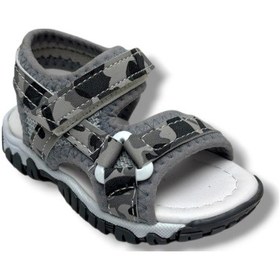 Resim Arzen Bebe 226-26 Cırtlı Kamuflaj Desenli Anatomik Erkek Çocuk Sandalet 22-25 Gri 