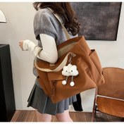 Resim Kadınlar için Japon Tarzı Çanta - Büyük Kapasiteli İç Şeritli El çaantası, şirret Bulut Süsü ve Anahtarlık Bağlantısıyla, Dayanlıkl Oxford Kumaș & Astar, çalışma Okul Seyahat Günlük Ta 