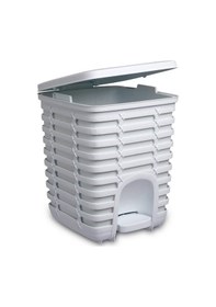 Resim Palm Pedallı Çöp Kovası 9 Lt - Beyaz-1162 - No Color Beyaz 