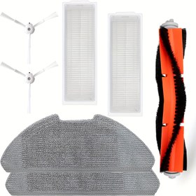 Resim 7 Parça Aksesuar Seti Xiaomi Mi Robot Vacuum Mop 2 Lite/ 2 Pro/MJSTL/ MJST1S/ MJST1SHW için - 1 Ana Fırça, 2 Yan Fırça, 2 Hepa Filtre, 2 Paspas Bezi 