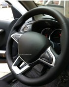 Resim 10 Adet Universal Deri Dikmeli Direksiyon Kılıfı Soft Siyah Deri-Siyah İpli 38×10CM 