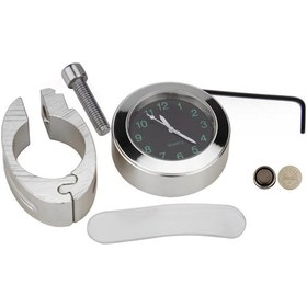 Resim Ranyeek Motosiklet, Elektrikli Bisiklet Ve Bisikletler İçin 22-25mm Çubuk Uyumlu Ip67 Su Geçirmez Cnc Alüminyum Manivela Saat Gümüş 