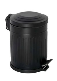Resim 5 Lt Vintage Pedallı Çöp Kovası Siyah 