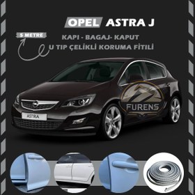 Resim Opel Astra J Oto Araç Kapı Koruma Fitili 5metre Parlak Gri Renk 