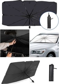 Resim Katlanabilir Oto Ön Cam Güneşlik Şemsiye Tip 140x75 Cm Güneş Koruyucu Isı Yalıtımlı Araç Gölgelik140cm X 75cm 