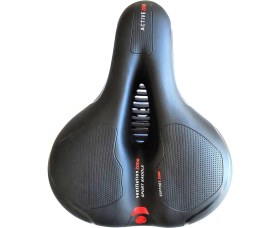 Resim Reflektörlü Sele Bisiklet Geniş Konfor Yumuşak Ortası Delikli Bisiklet Selesi Lüx Bisiklet Oturak 