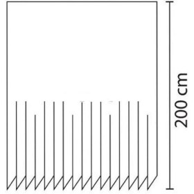 Resim Zethome Jackline Banyo Duş Perdesi 12005 Tek Kanat 1X180X200 