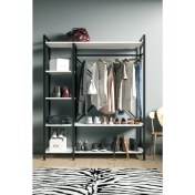 Resim Wood House Beren Portmanto Beyaz 
