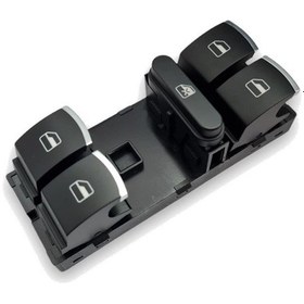 Resim VW Tiguan 2012-15 Sol Ön Kapı Cam Düğmesi Dörtlü Krom 5K4959857A 