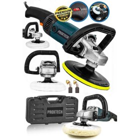 Resim Proxtech Premium Profesyonel 6 Kademeli Devirli Koltuk Yıkama Zımpara Pasta Cila Polisaj Makinesi Ful Set 