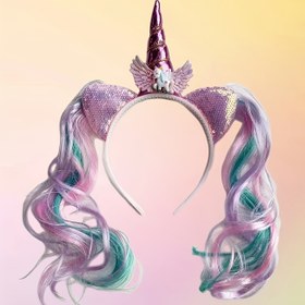Resim 1 adet Unicorn Doğum Günü Partisi Süsü Taç, Tatil Aksesuarları 