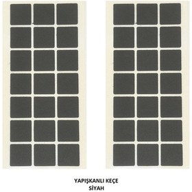 Resim Zemin Koruyucu, 30x30 mm Keçe, Siyah (2 Adet) 