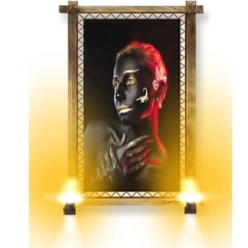 Resim Es10 Led Işıklı Soyut Tablo (96 x 56) abloiskandinav360 