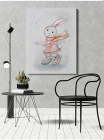 Resim rugs modern Kanvas Tablo Patenli Tavşan Desenli Modern Tablo, 60 x 90 
