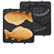 Resim Xindoker 14x14 Cm F Modeli İçin H34031 Vafli Makinesi Non-stick Kaplama Islak Balık Tepsisi 