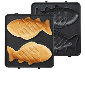 Resim Xindoker 14x14 Cm F Modeli İçin H34031 Vafli Makinesi Non-stick Kaplama Islak Balık Tepsisi 