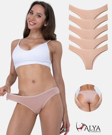 Resim Alya Underwear Kadın Brazilian Külot 5 Adet Ten Ten 