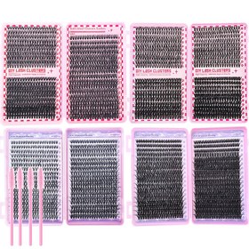 Resim Kendi Kendine Kirpik Uzatma Kiti - Karışık Uzunluklar 9-16mm, Doğal Hacim Bireysel Kirpikler Farklı Yoğunluk Stillerinde (30D 40D 50D 60D 80D 100D), Başlangıç Seviyesinde ve Yeniden Kullanılabilir, D-Kıvrımlı Tüyü Kedi Gözü ve Tilki Etkisi - Parti, Konserler, Fotoğrafçılık, Parti Makyajı, Fotoğrafçılık Kirpikleri, Kedi Gözü Kirpikleri, Tilki Etkisi Kirpikleri, Hafif Kirpikler, Yüksek Kaliteli Kirpikler, Sahte Kirpikler, Makyaj Severler, Güzellik Tutkunları, Kirpik Kiti, Kirpik Küme Kiti, Tam K 