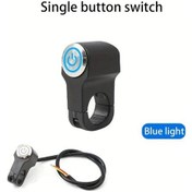 Resim Cloudstore Motosiklet Anahtarı Metal Düğme Kolay Kurulum Sağlam Dayanıklı Estetik Gidon İçin Mavi Işıklı Tek Düğme 