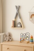 Resim Jaju Baby Çadır Tepe Gri Raf / Çocuk Odası Aksesuar 