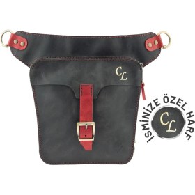 Resim twingold Bel ve Bacak Çantası Unisex All In One - Antrasit - Kırmızı 