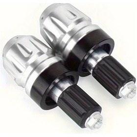 Resim Hightower 2 Adet Gümüş Motor Tutacak Uç Kapakları Aksesuarı Motosikletinizi Geliştirin 