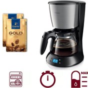 Resim Philips Kahve Makinesi - Aromaseç Özelliği, 10 Fincan Kapasite ve Damlatmayan Musluk+ 200gr Filtre Kahve 