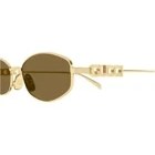 Resim Gucci GG1802S 005 Unisex Güneş Gözlüğü Altın Renk Metal Çerçeve ile Şık Tasarım 