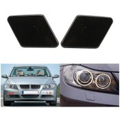 Resim Lemestar E90 E91 3 Serisi İçin Ön Tampon Far Yıkama Nozulu Kapakları Sol-sağ - Ham Plastiği Boyanabilir - 61678031307 61678031308 
