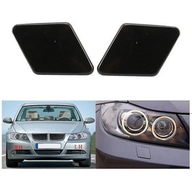 Resim Lemestar E90 E91 3 Serisi İçin Ön Tampon Far Yıkama Nozulu Kapakları Sol-sağ - Ham Plastiği Boyanabilir - 61678031307 61678031308 