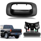 Resim Tongdashop Siyah 1 Adet Tailgate Kapı Kolu Bezel Kilit Seti 1999-2007 Chevy Silverado Gmc Sierra 
