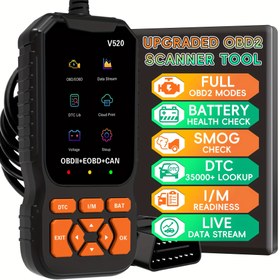 Resim Profesyonel OBD2 Tarayıcı, 1996 Sonrası Araçlar İçin Geliştirilmiş Motor Hata Kodu Okuyucu ve Sıfırlama Özellikli, 35.901 DTC Bulut Yazdırma I/M Hazır Durum OBDII/EOBD Otomobil Diagnostik Tarama Aracı 