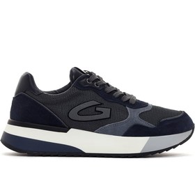Resim Alberto Guardiani Erkek Lacivert Gri Winner Kalın Tabanlı Deri Sneaker - Lacivert / 4 