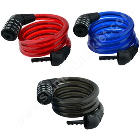 Resim Zhongli 87601 12x1000mm Değiştirebilir Şifreli Çelik Spiral Kilit 